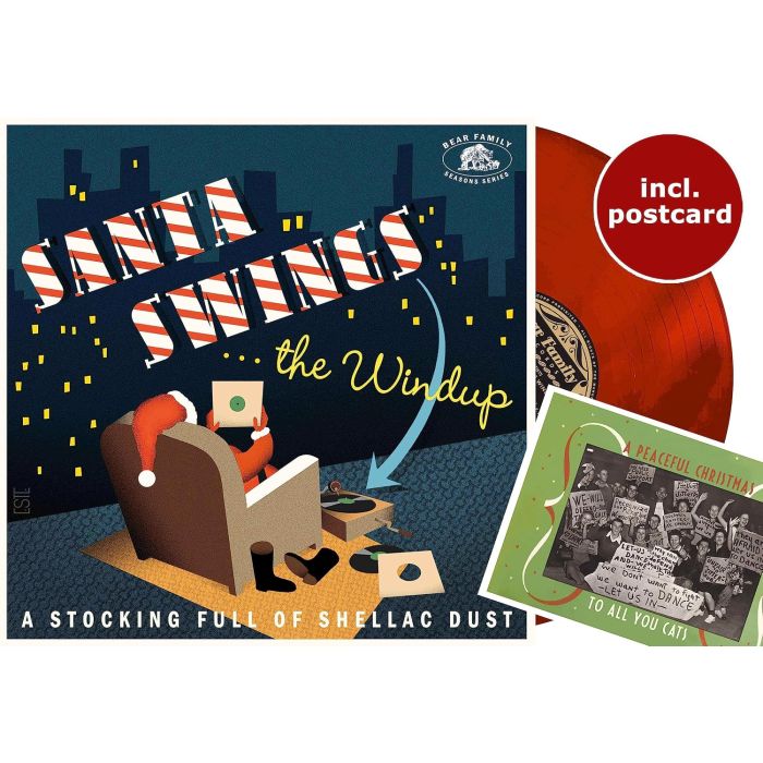 VARIOUS ARTISTS - SANTA SWINGS.. THE WINDUP- A STOCKING FULL OF SHELLAC DUST (RED V