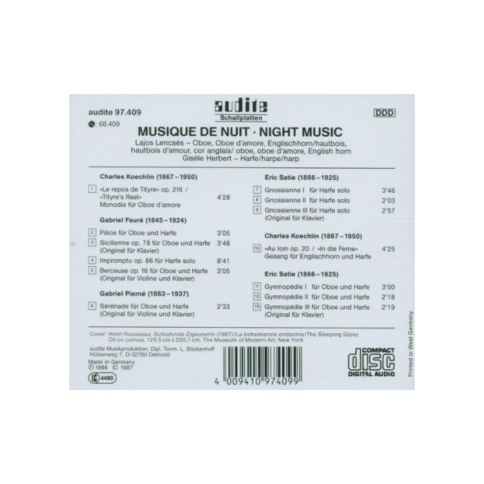 VARIOUS ARTISTS - MUSIQUE DE NUIT-MUSIK F.O