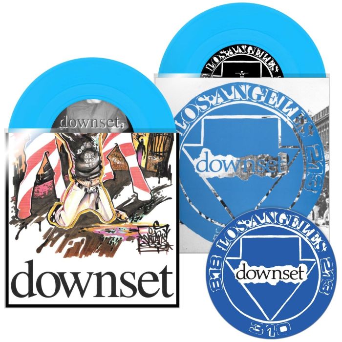 DOWNSET - ANGER/RITUAL & ABOUT TA BLAST 7INCHS (BLUE 7INCH)