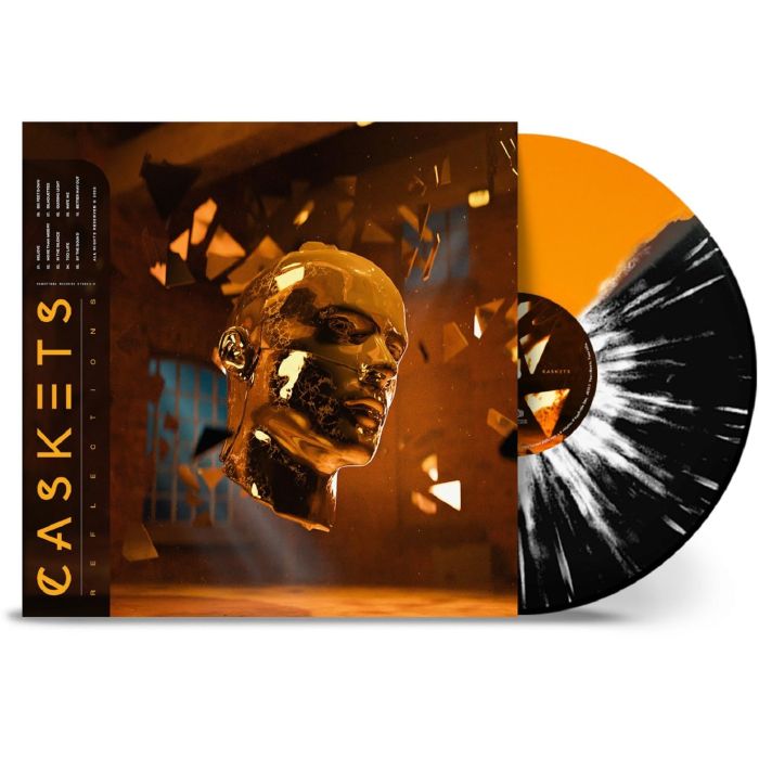 CASKETS - REFLECTIONS (ORANGE & BLACK W/WHITE SPLATTER VINYL)