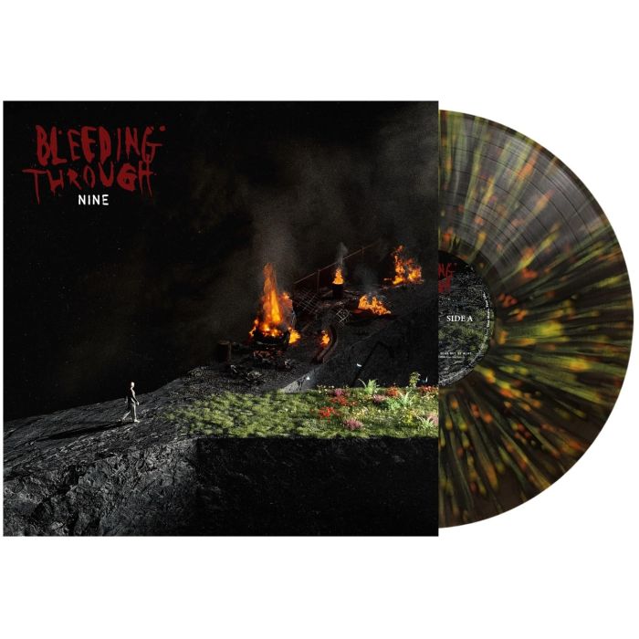 BLEEDING THROUGH - NINE (FOREST GREEN ORANGE & YELLOW SPLATTER VINYL)