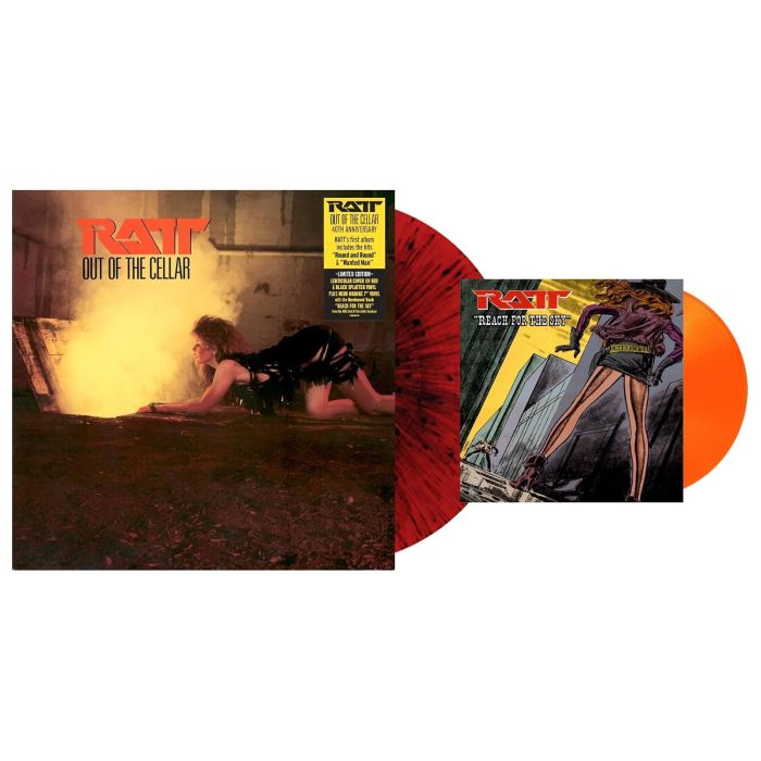 RATT - OUT OF THE CELLAR (40TH ANNIVERSARY) (RED/BLACK SPLATTER & NEON O