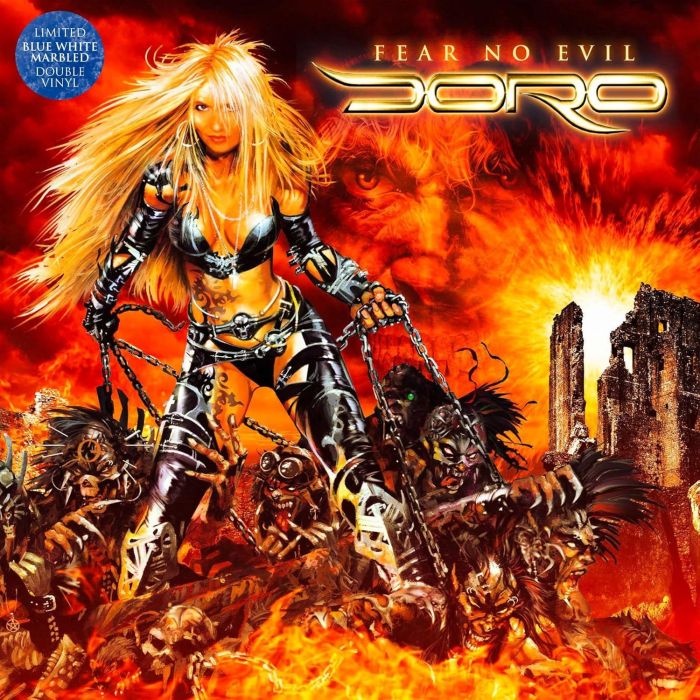 DORO - FEAR NO EVIL (BLUE WHITE MARBLED VINYL)