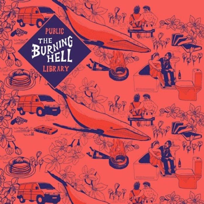 BURNING HELL - PUBLIC LIBRARY (MARBLED RED VINYL)