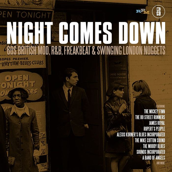 VARIOUS ARTISTS - NIGHT COMES DOWN: 60 BRITISH MOD R&B FREAKBEAT & SWINGING LONDON