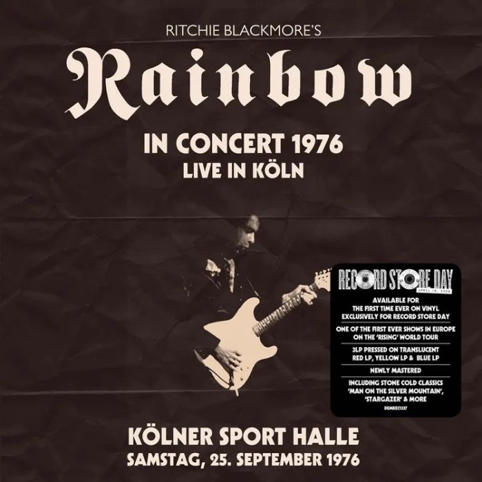Ritchie's Rainbow Blackmore - Live From Koln 1976 [3LP] (Translucent Red Yellow Blue Vinyl, limited to 3000, indie-exclusive)
