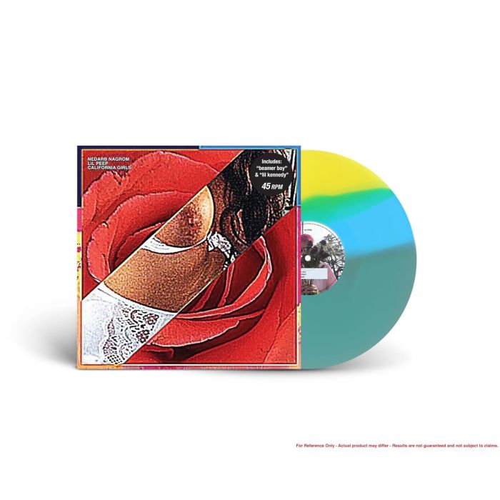 LIL PEEP - CALIFORNIA GIRLS (TRI-COLOR STRIPES/TRANS. ELECTRIC BLUE/OPAQUE S