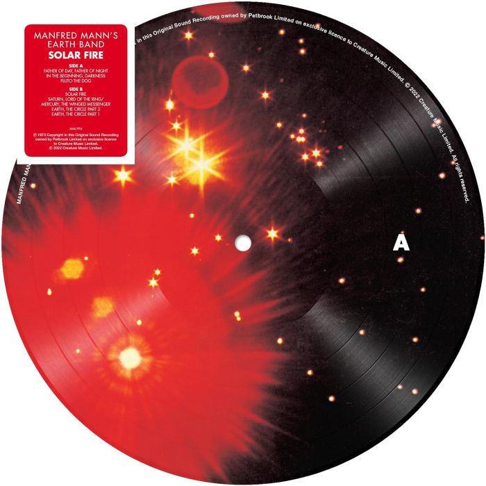 MANFRED MANN'S EARTH BAND - SOLAR FIRE (PICTURE DISC)