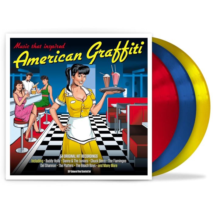 VARIOUS ARTISTS - AMERICAN GRAFFITI (RED/BLUE/YELLOW VINYL)