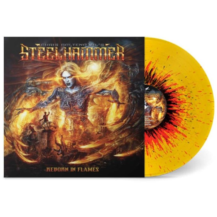 CHRIS BOHLTENDAHL'S STEELHAMMER - REBORN IN FLAMES (YELLOW/ORANGE/BLACK VINYL)