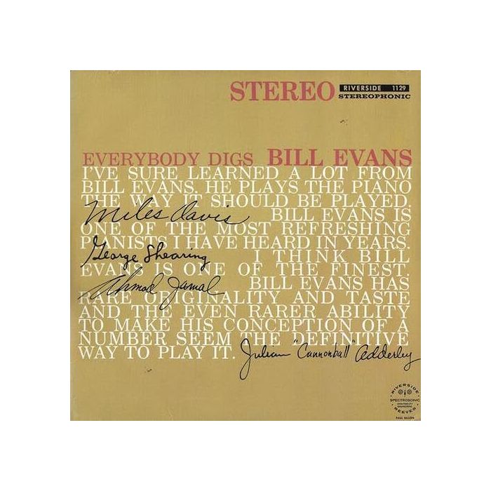 BILL TRIO EVANS - EVERYBODY DIGS BILL EVANS (GREY MARBLE VINYL)