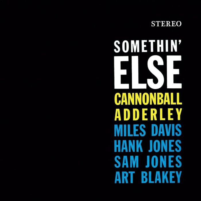 CANNONBALL ADDERLEY - SOMETHIN ELSE (YELLOW MARBLE VINYL)