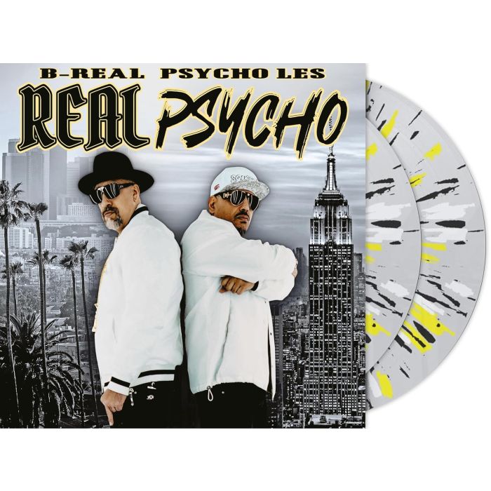 B-REAL & PSYCHO LES - REAL PSYCHO (LIMITED/2LP/CLEAR W/ BLACK, WHITE, & YELLOW SPLATTER