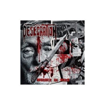 DESECRATION - MURDER IN MIND (MINT GREEN/RED SPINNER/WHITE SPLATTER VINYL)