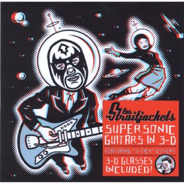 LOS STRAITJACKETS - SUPERSONIC GUITARS IN 3-D (CLEAR WITH RED & BLUE SWIRL VINYL)