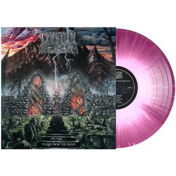 UNDEATH - IT'S TIME...TO RISE FROM THE GRAVE (TRANSLUCENT PURPLE W/ WHITE S