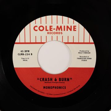 MONOPHONICS & KELLY FINNIGAN - WARPAINT / CRASH & BURN (NATURAL WITH BLACK SWIRL 7INCH)