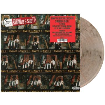 BENNY THE BUTCHER & 38 SPESH - STABBED & SHOT 2 (CLEAR WITH RED & BLACK SWIRL VINYL)