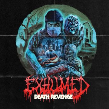 EXHUMED - DEATH REVENGE (SEA BLUE & BLACK ICE QUAD WITH RED, BONE WHITE & C