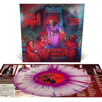 DEATH - SCREAM BLOODY GORE (NEON VIOLET, BONE WHITE & RED TRI COLOR MERG