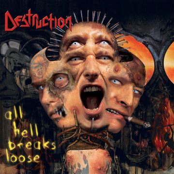 DESTRUCTION - ALL HELL BREAKS LOOSE (TEARS OF BLOOD DOTTED SPLATTER VINYL)