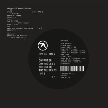 APHEX TWIN - COMPUTER CONTROLLED ACOUSTIC INSTRUMENTS PT 2 EP