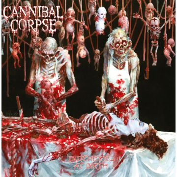 CANNIBAL CORPSE - BUTCHERED AT BIRTH (WHITE W/ RED SPLATTER VINYL)