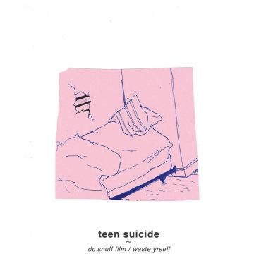 TEEN SUICIDE - DC SNUFF FILM / WASTE YRSELF (PINK MARBLE VINYL)
