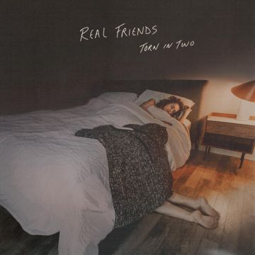 REAL FRIENDS - TORN IN TWO (HALF ELECTRIC BLUE/HALF DOUBLEMINT W/ HEAVY WHITE &