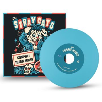STRAY CATS - STAMPEDE/TEENAGE HEAVEN (BLUE VINYL)