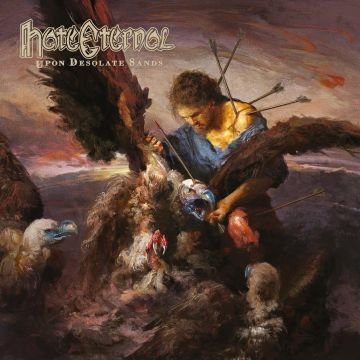 HATE ETERNAL - UPON DESOLATE SANDS (TRANSPARENT BLUE WITH RED SPLATTERS VINYL)