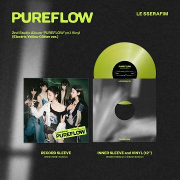 LE SSERAFIM - PUREFLOW - 2ND STUDIO ALBUM-PT.1 VINYL (ELECTRIC YELLOW GLITTER V