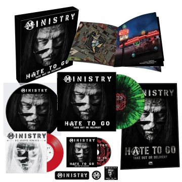 MINISTRY - HATE TO GO - TAKE OUT OR DELIVERY (DELUXE/BLACK/GREEN SPLATTER VI