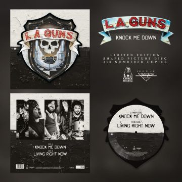 LA GUNS - KNOCK ME DOWN (SHAPED PICTURE DISC)