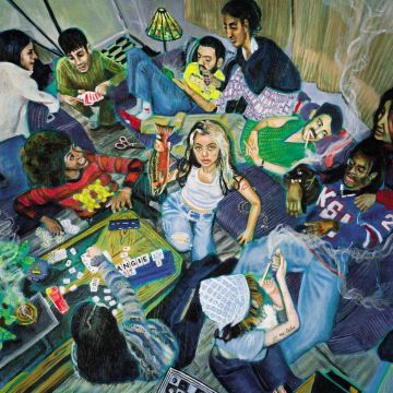 SPILL TAB - ANGIE (TRANSPARENT GREEN-BLUE PETROL VINYL)