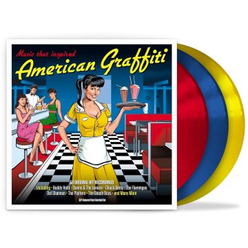 VARIOUS ARTISTS - AMERICAN GRAFFITI (RED/BLUE/YELLOW VINYL)
