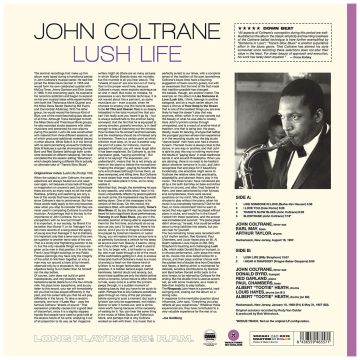 JOHN COLTRANE - LUSH LIFE (LIMITED TRANSPARENT PURPLE VINYL/180G/DMM)