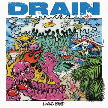 DRAIN - LIVING PROOF (KELLY GREEN/EASTER YELLOW GALAXY VINYL)