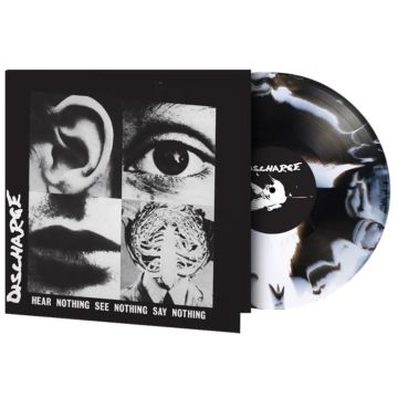 DISCHARGE - HEAR NOTHING SEE NOTHING SAY NOTHING (140G/WHITE & BLACK SWIRLED